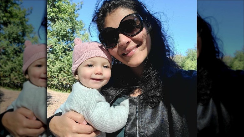 Saba Wahid with her daughter