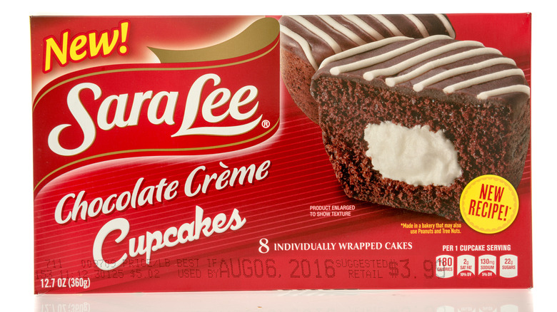 Box of Sara Lee cupcakes