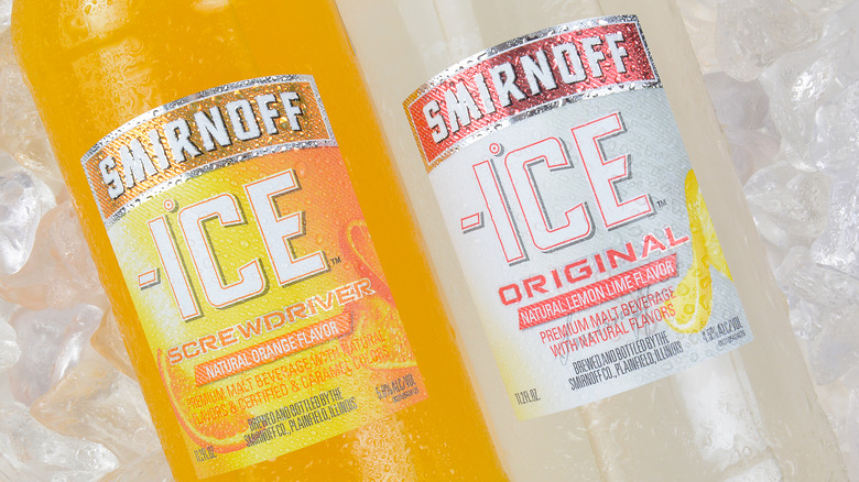 two flavors of smirnoff ice on ice