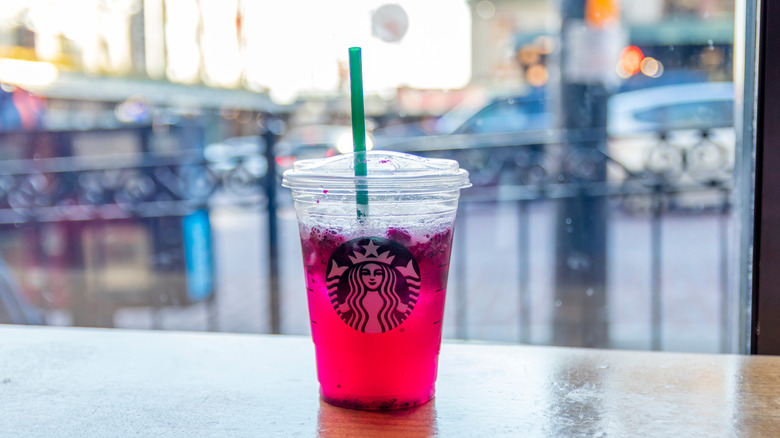 Starbucks iced dragonfruit lemonade
