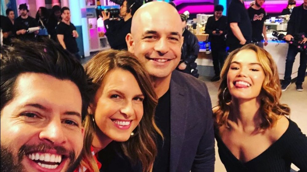 Hunter March, Candace Nelson, Adriano Zumbo on the set of Sugar Rush