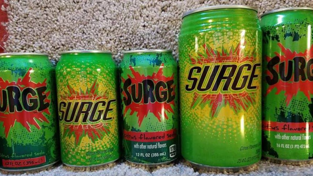 Surge soda cans