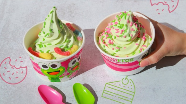 Two servings of sweetFrog's frozen yogurt