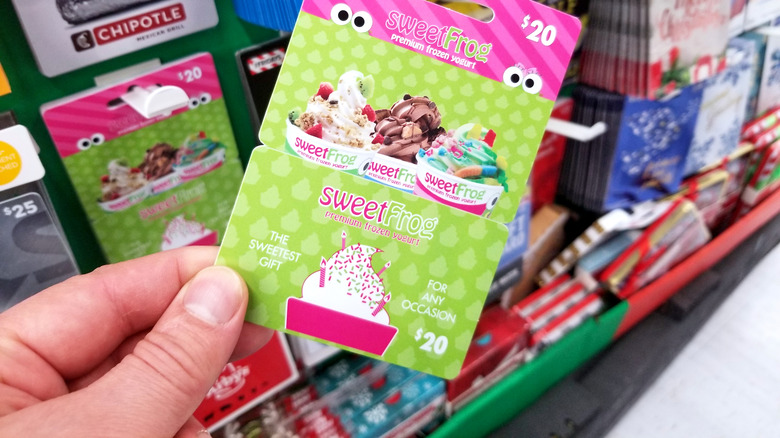 A sweetFrog gift card