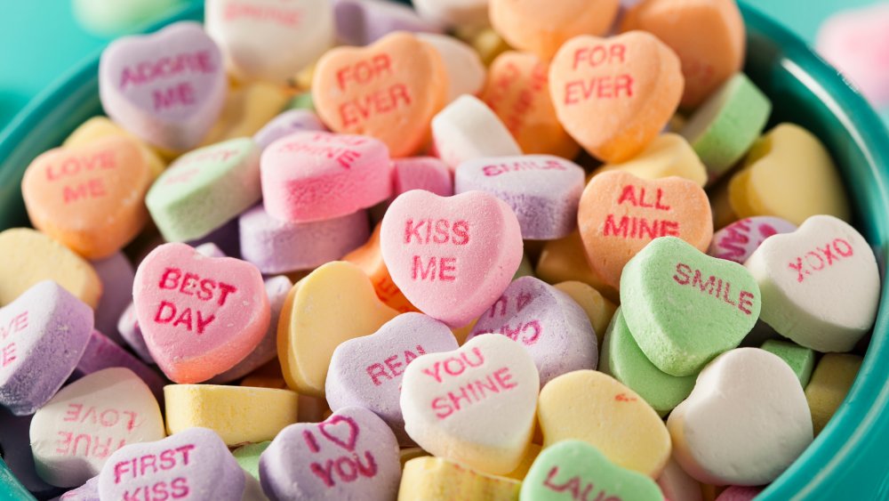 Candy heart sayings, sweethearts, valentines day sweets, sugar