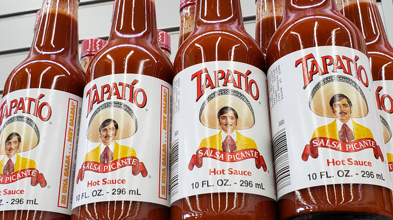 Bottles of Tapatío hot sauce