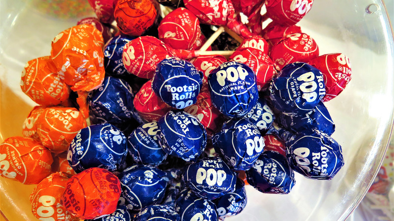 Assortment of Tootsie Pop lollipops