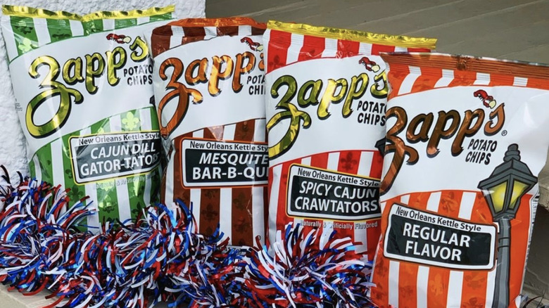 Assortment of Zapp's potato chips