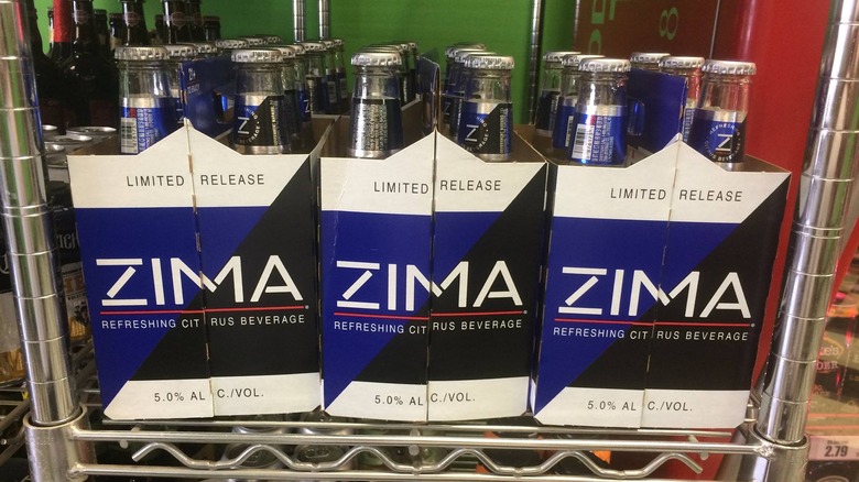zima six packs on shelf