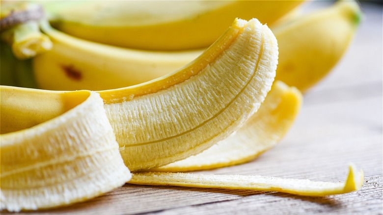 Peeled banana