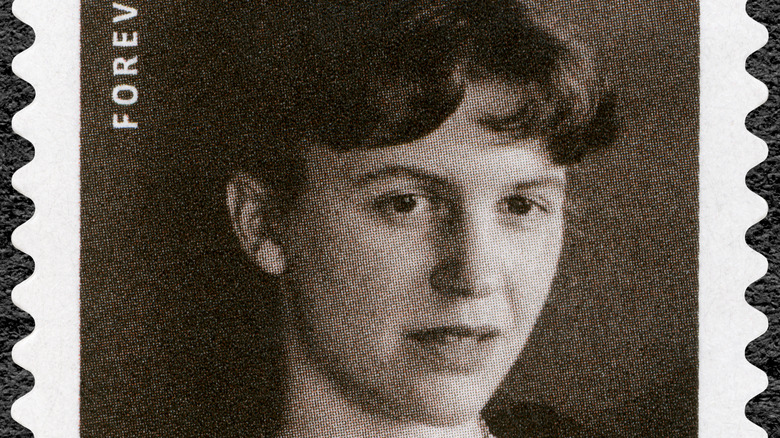 Sylvia Plath in black and white