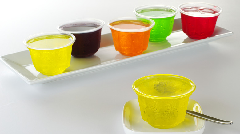 colorful cups of Jell-O