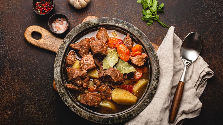 A bowl of beef stew