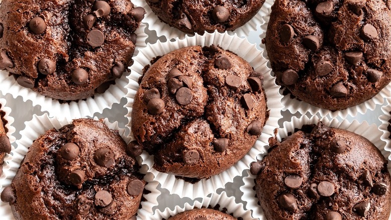 Close-up of chocolate muffins