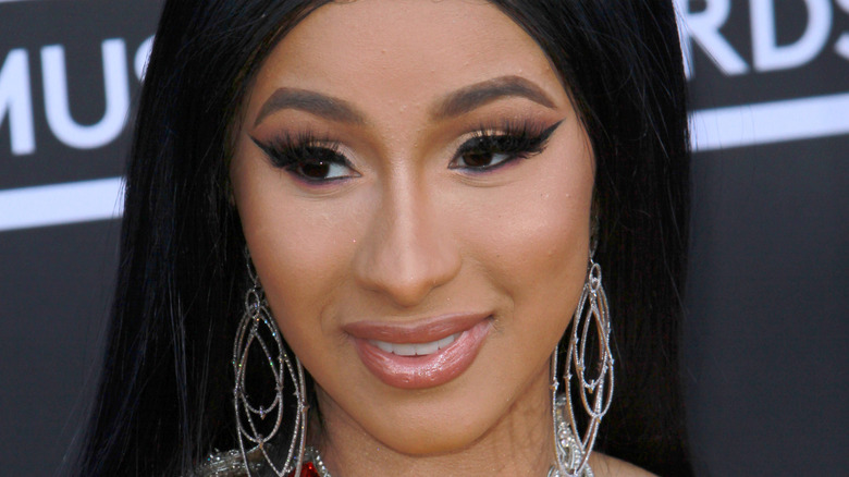 Cardi B long earrings