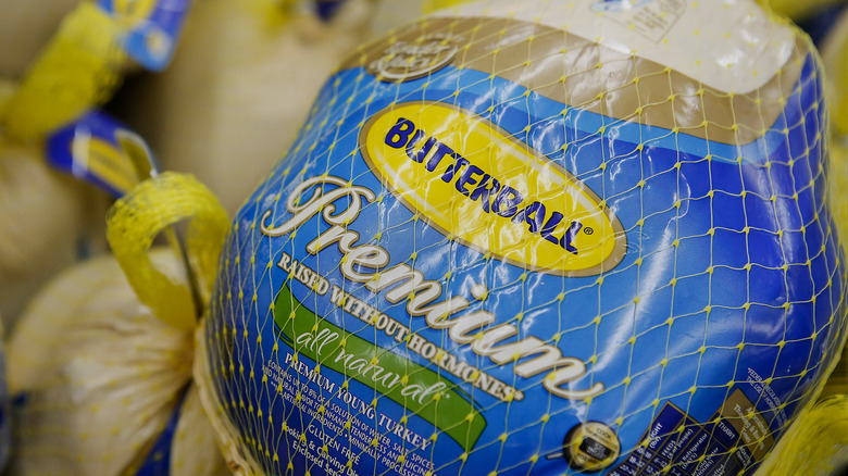 butterball turkey in packaging at the store