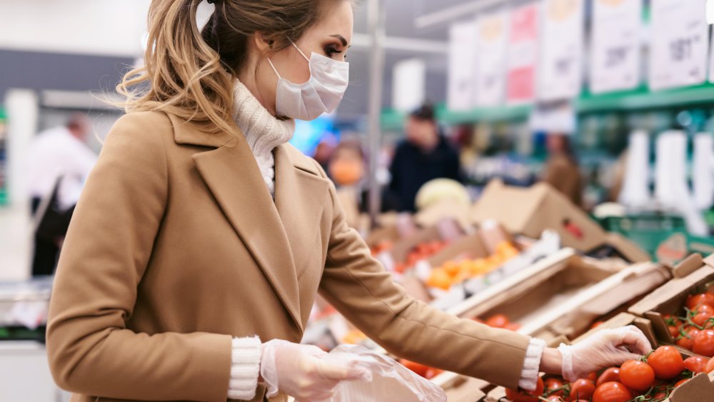 Masked shopper