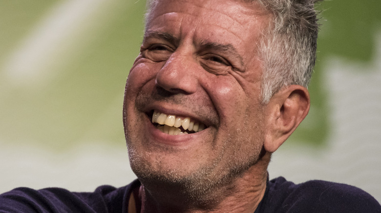 Anthony Bourdain laughing