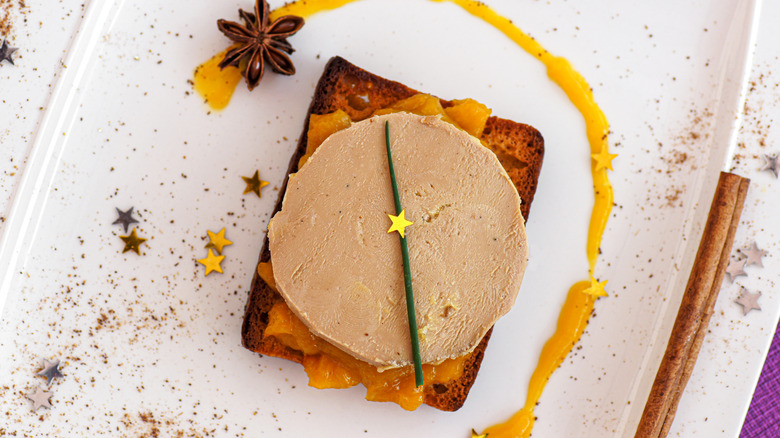 Foie gras on plate