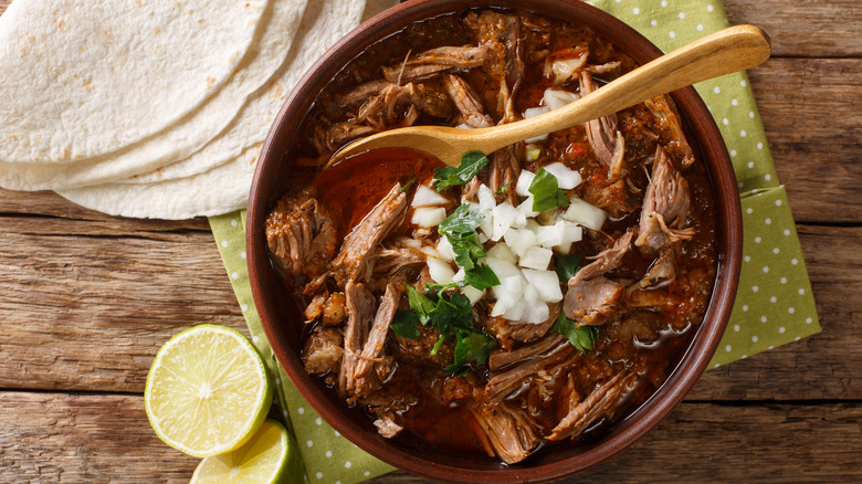 Birria bowl and spoon