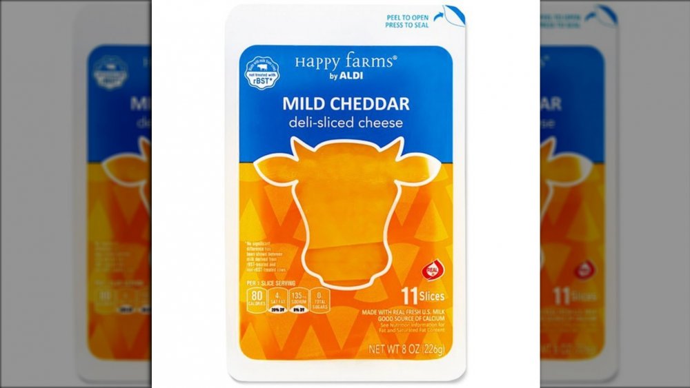 Aldi's old cheese packaging