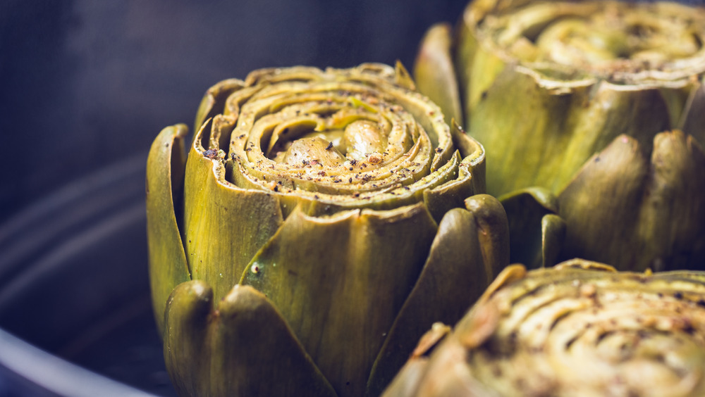 Steamed artichokes