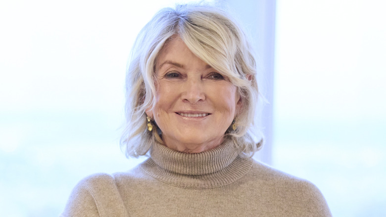 Martha Stewart in tan turtleneck