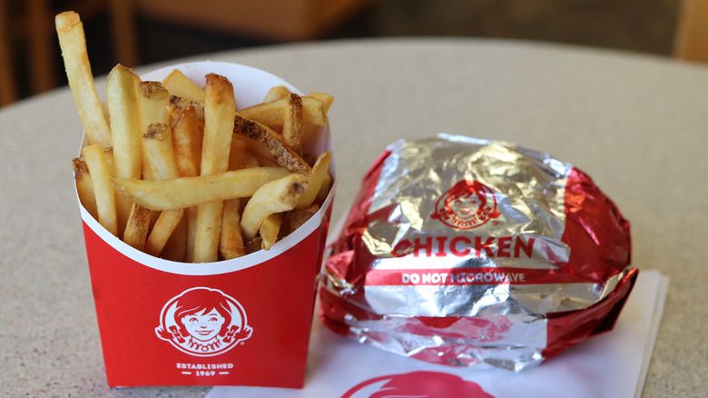 Wendy's sandwich and fries