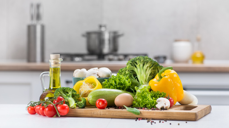 Vegetables on a countertop