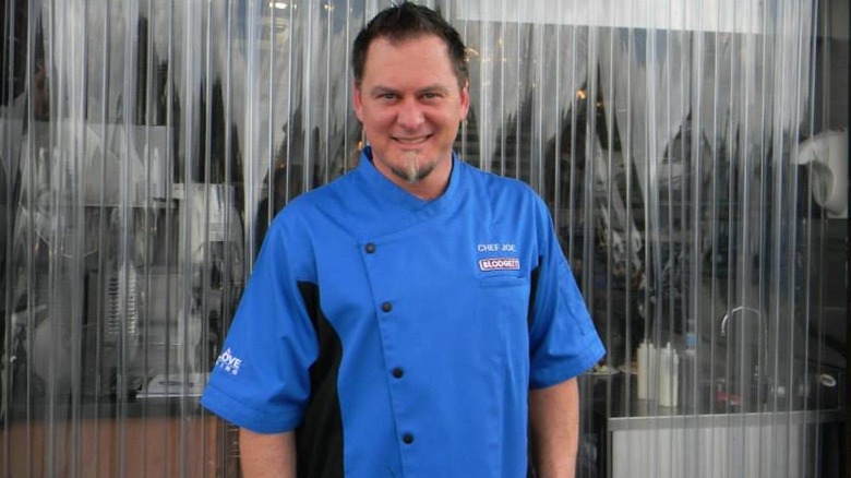 Joe Arvin in blue chef's coat 