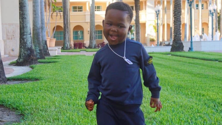 Antwain Fowler playing in field of grass