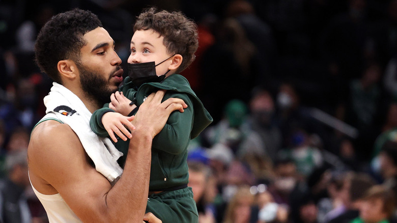 Jayson Tatum and his son