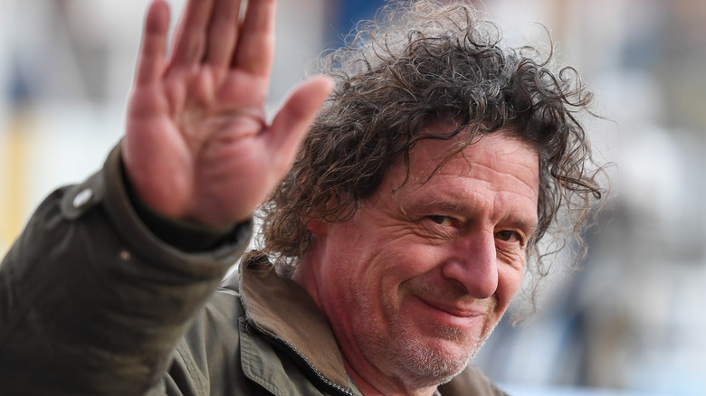 Marco Pierre-White waving 