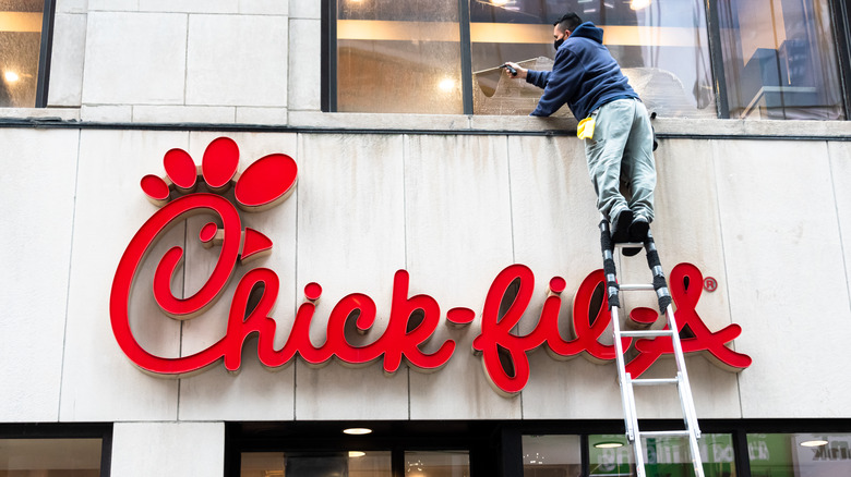 Chick-fil-A storefront sign logo 