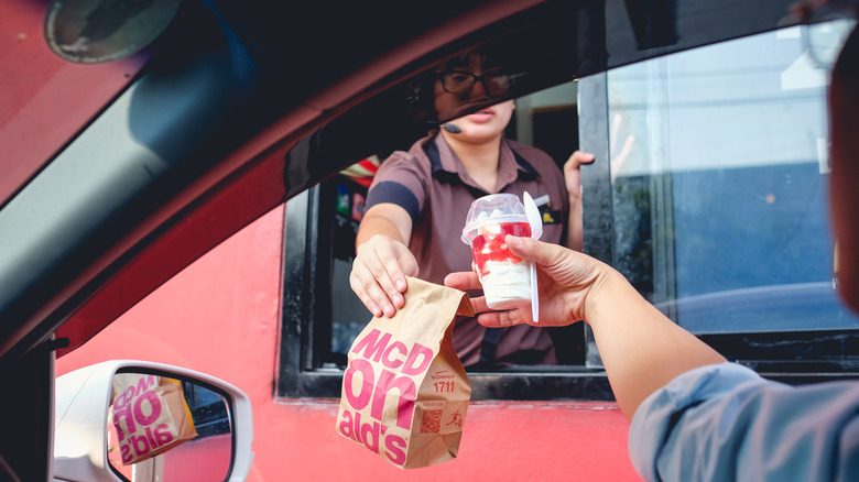 McDonald's employee in drive-thru
