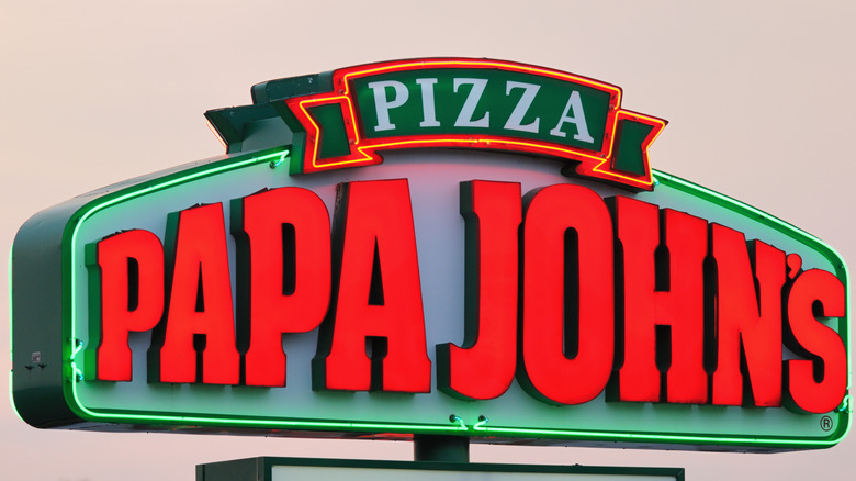Papa John's sign