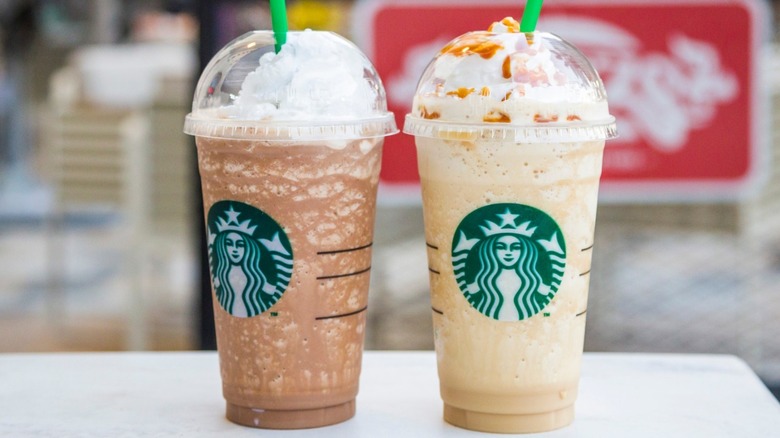 Two Starbucks Frappuccinos