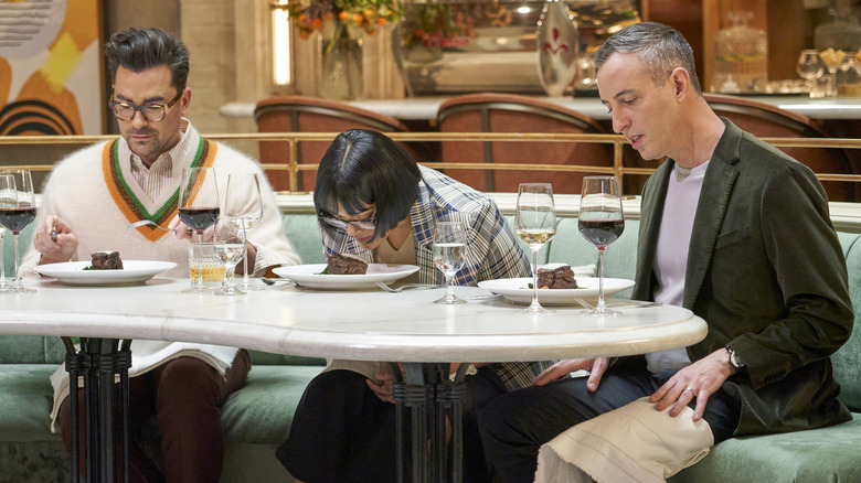 Will Guidara, Dan Levy, and Sohla El-Waylly eat