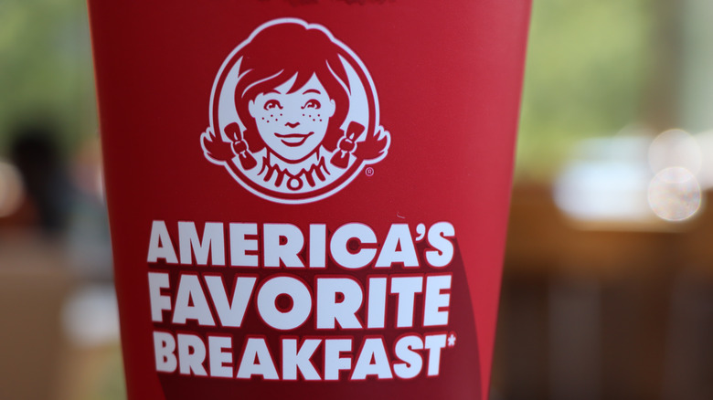 Wendy's cup with breakfast logo