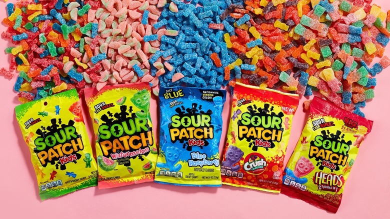 Sour Patch Kids candies out on display