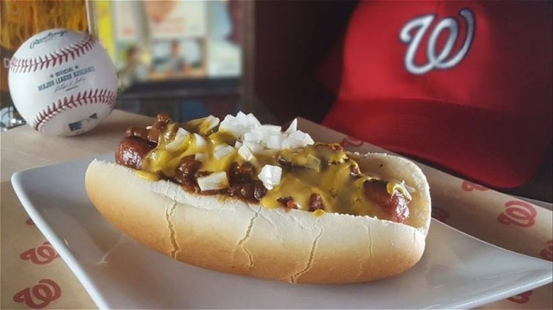 Ben's Chili Dog and baseball