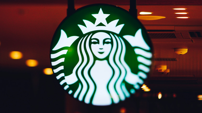 Starbucks sign with logo