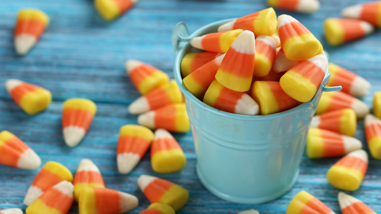 Bucket of candy corn