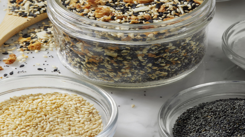 A jar of everything bagel seasoning