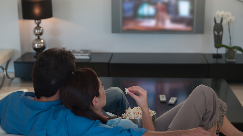 Couple watching a movie