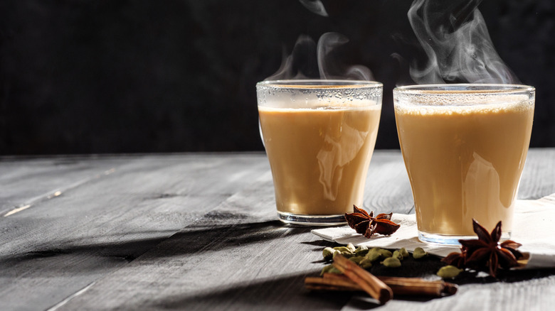 Hot tea with spices