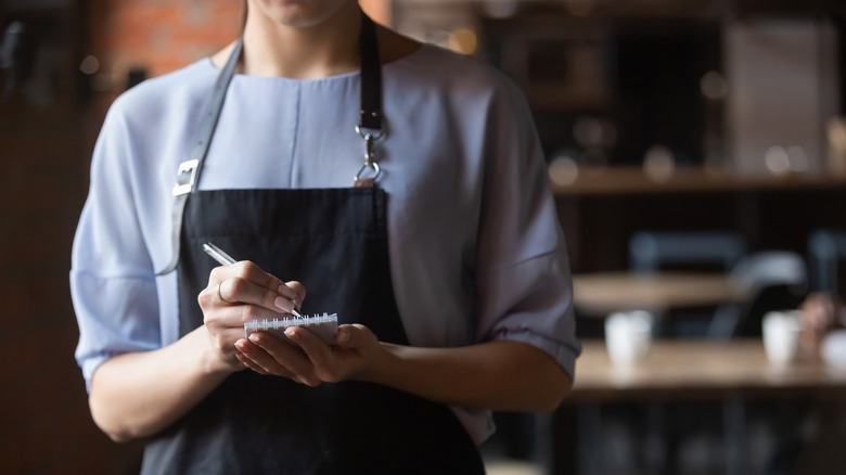 Close-up restaurant server