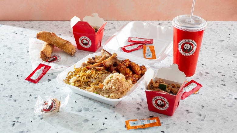 Panda Express food on table