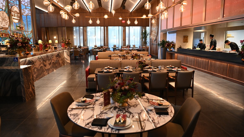 Interior of Panda Inn restaurant