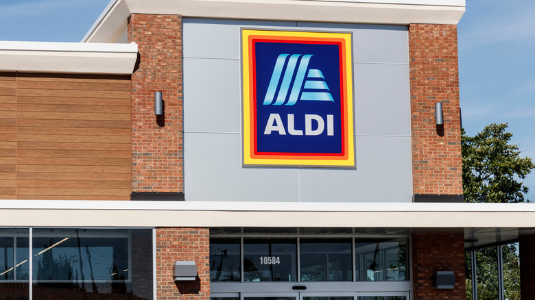 Exterior of an Aldi store